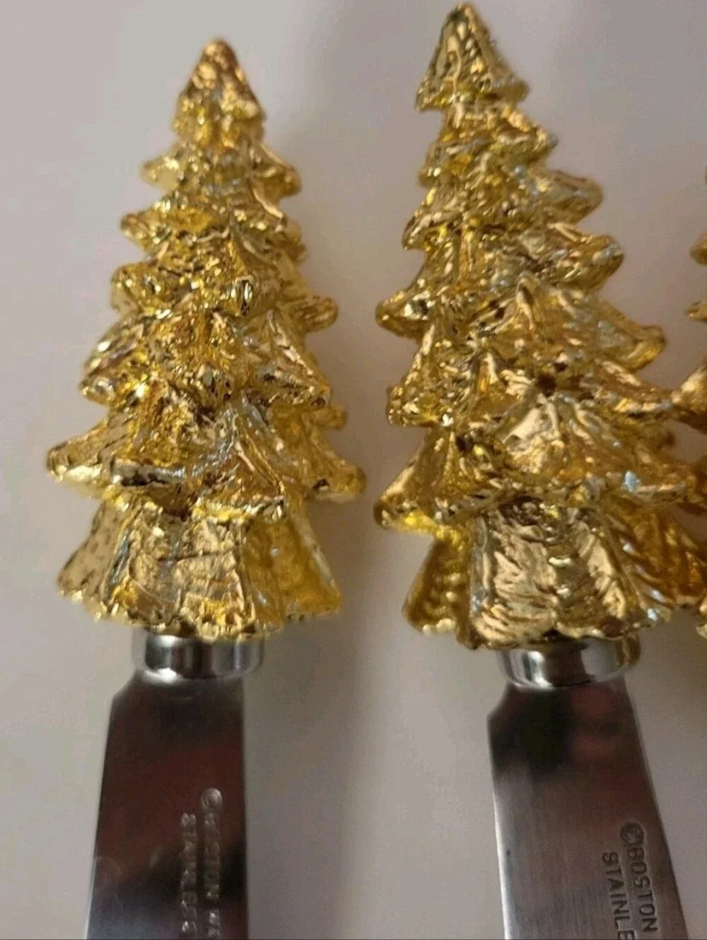 Boston Warehouse Charcuterie Set Cocktail Picks Gold Christmas Tree Stainless